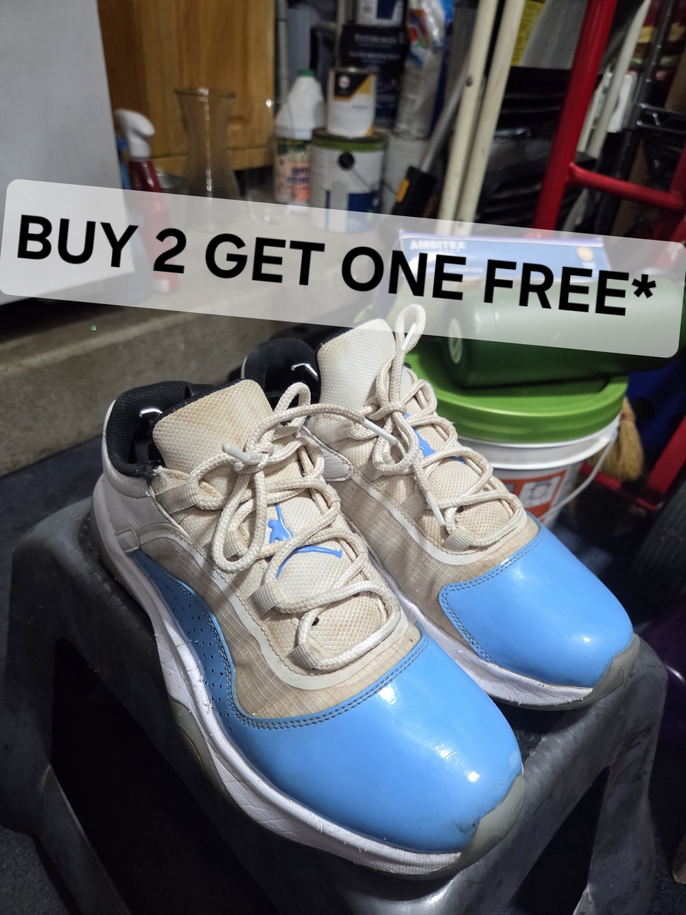 BUY 2 GET ONE FREE* Air Jordan 11 Comfort UNC University Blue Sneakers Size 8m